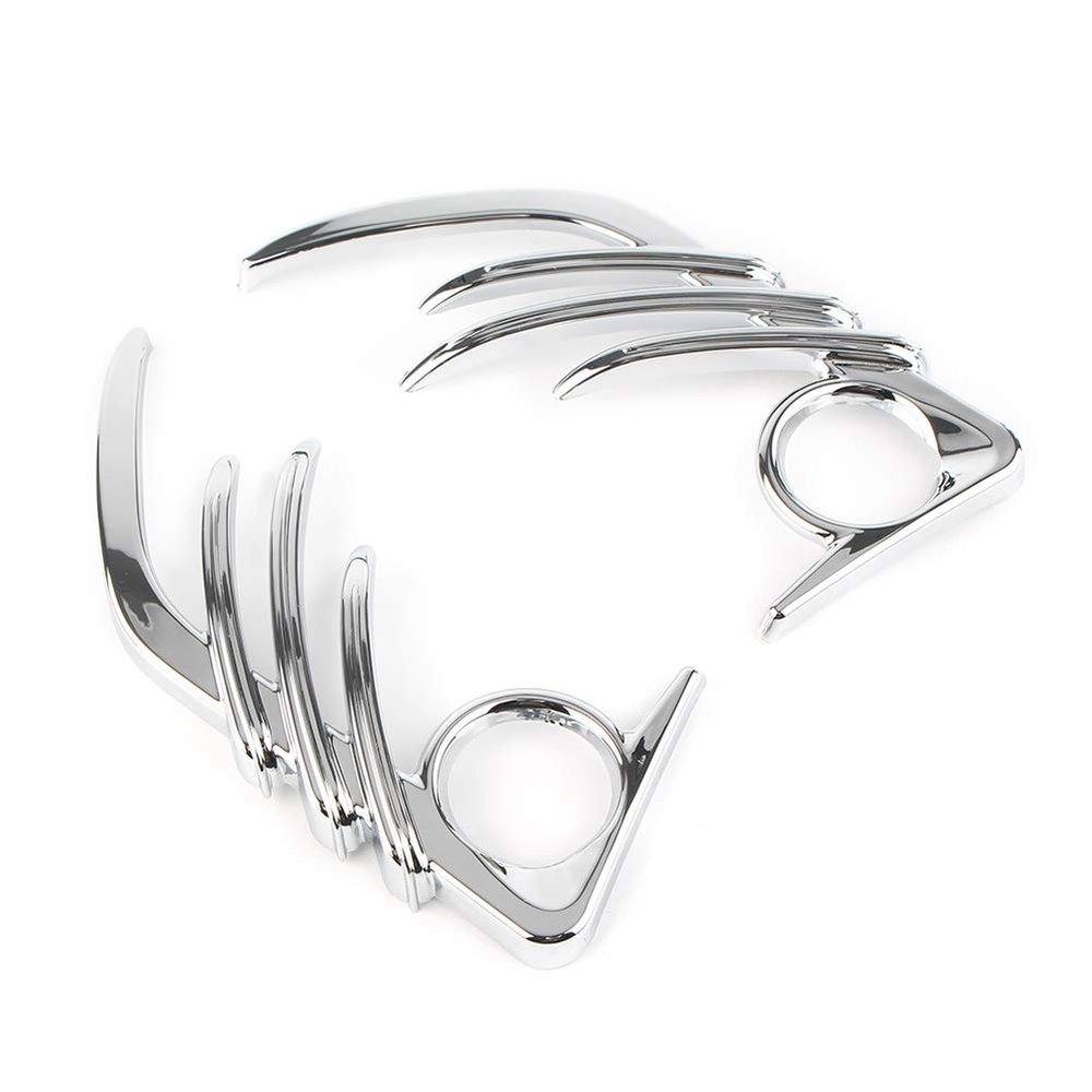 Cndoci37 Powersports Chrome Front Speaker Outer Cover Trim for HONDA Goldwing GL1800 2016-2017 (Except F6B)