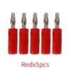 10pcs Audio Speaker Screw Banana Gold Plate Plugs Connectors 4mm Black Red Golden(5pcs Red) view 2