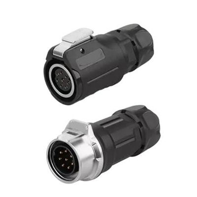 8-pin M16 size power signal connector cable to cable outdoor waterproof IP67