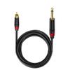 bodateng 1/2 6.35 mm to 1/2 R/CA Cable 1/4 inch TS Mono 6.35mm 6.5mm Adapter for Guitar Amplifier Mixer Mixing Console 4N OFC(1 to 1,10m) view 1
