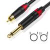 bodateng 1/2 6.35 mm to 1/2 R/CA Cable 1/4 inch TS Mono 6.35mm 6.5mm Adapter for Guitar Amplifier Mixer Mixing Console 4N OFC(1 to 1,10m) view 2
