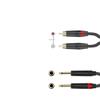 bodateng 1/2 6.35 mm to 1/2 R/CA Cable 1/4 inch TS Mono 6.35mm 6.5mm Adapter for Guitar Amplifier Mixer Mixing Console 4N OFC(1 to 1,10m) view 3