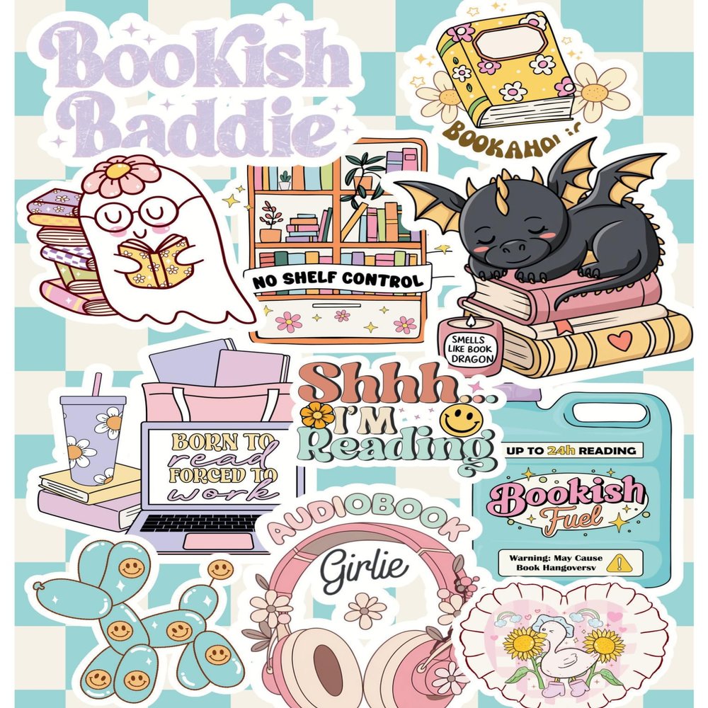 Bookish Baddie Kindle Case Insert, Cute Bookish Accessory, Audiobook Lover, No Shelf Control Girly Kindle Case Insert, Reading Accessory for Bookworms, Book Lover Gift (12th Gen Paperwhite)