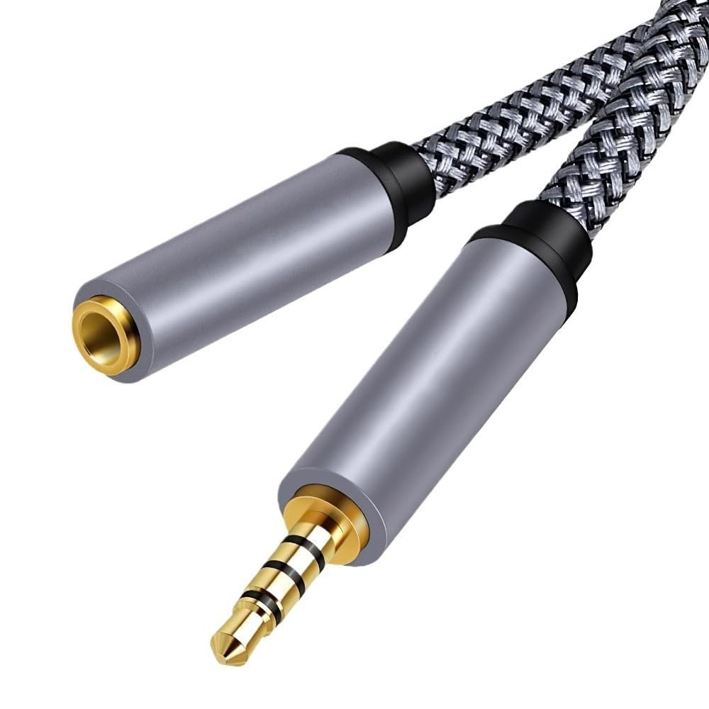 bodateng Aux Cable 3.5mm to 3.5 mm TRRS for Headset Mic Car Audio Connector Extension Wire HiFi Sound 1/2/3/5/10 Meters(3m)