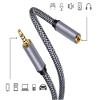 bodateng Aux Cable 3.5mm to 3.5 mm TRRS for Headset Mic Car Audio Connector Extension Wire HiFi Sound 1/2/3/5/10 Meters(3m) view 3