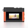 ASHATA Keychain Camera, 0.96 Inch Display 1080P HD 12MP Compact Camera with LED Fill Light, for Beginners Adults Travel Outdoor VLOG (Black Orange) view 2