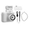 Alomejor Keychain Camera, 1080P HD Mini Camera with 1.44 Inch Screen Built in Flash for Students Travel (White) view 1