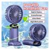Handheld Fan Foldable Portable Neck Hanging 5 Speed USB Rechargeable Fan with Stand and Display Screen(N15-Green) view 2