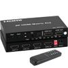 4K 4x2 HDMI Matrix Switch with 3.5mm Stereo Audio Extractor and Audio Optic Output, 4 in 2 Out Video Switcher&Splitter, Support HDMI 2.0 4K@60Hz view 1