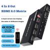 4K 4x2 HDMI Matrix Switch with 3.5mm Stereo Audio Extractor and Audio Optic Output, 4 in 2 Out Video Switcher&Splitter, Support HDMI 2.0 4K@60Hz view 2