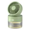 2025 Simple Humidifying Spray Small Fan Bedroom Desktop Rotation Adjustable USB Rechargeable Humidifier(Green) view 1
