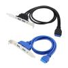 YWZBQL Wen ST 20Pin to USB3.0 Baffle Extension Cable 5Gb High Speed 2X USB 3.0 Back Panel Expansion Bracket for PC Motherboard(Black) view 2