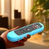 2PACK Case Cover for VIZIO XRT270 Smart TV Remote Control Silicone Skin Sleeve with Lanyard Glow in the Dark Purple Blue view 4