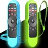 2PACK Case Cover for VIZIO XRT270 Smart TV Remote Control Silicone Skin Sleeve with Lanyard Glow in the Dark Green Blue view 1