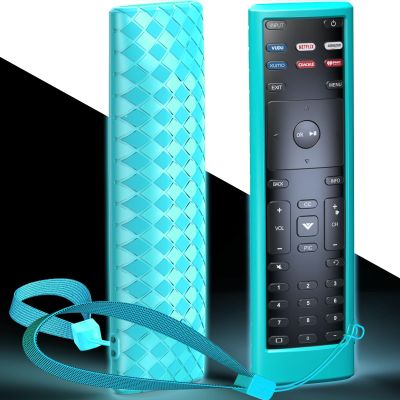 Case Cover for VIZIO XRT136 / XRT140 Smart TV Remote Control Silicone Skin Sleeve with Lanyard Glow in The Dark Blue