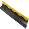1 Channel Traffic Hose Wire Cover Rubber Black Base with Yellow Lid, Cable Protector(W22cm/9.7in) view 1