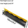 1 Channel Traffic Hose Wire Cover Rubber Black Base with Yellow Lid, Cable Protector(W22cm/9.7in) view 2
