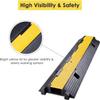 1 Channel Traffic Hose Wire Cover Rubber Black Base with Yellow Lid, Cable Protector(W22cm/9.7in) view 3