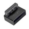 IYUANEPRO USB 3.0 19/20 Pin Right Angle Male to Female Extension Bracket for PC Motherboard - 90 Degree L-Shaped Cable Adapter for Clean Cable Management (B) view 1