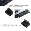 IYUANEPRO USB 3.0 19/20 Pin Right Angle Male to Female Extension Bracket for PC Motherboard - 90 Degree L-Shaped Cable Adapter for Clean Cable Management (B) view 2
