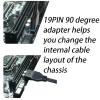 IYUANEPRO USB 3.0 19/20 Pin Right Angle Male to Female Extension Bracket for PC Motherboard - 90 Degree L-Shaped Cable Adapter for Clean Cable Management (B) view 4