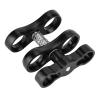 Aluminum Alloy Mini Butterfly Ball Clip Diving Lights Clamp Adapter Mount for SJ CAM Underwater Photography Accessories Black 6.2x6.3cm view 2
