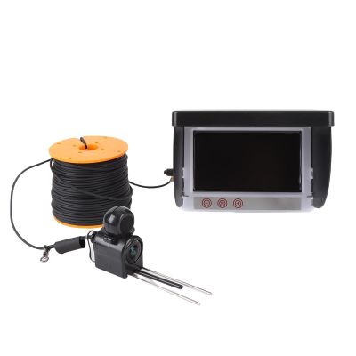 Wisoqu 5MP Underwater Fish Finder Camera, 1080P 195 Wide Angle 4.3 inch Underwater Fishing Camera with Long 164ft Cable, 8-10H Working Time, Night Mode