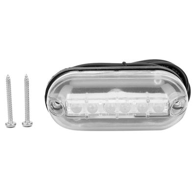 Klanata 12V DC 3W LED Underwater Boat Light, Marine Yacht Submersible Hull Lamp - Red