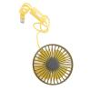 Car Fan LED Light Air Vent Clip Fan 3 Speed Strong Wind USB Charging Cars Tables Office (Yellow) view 3