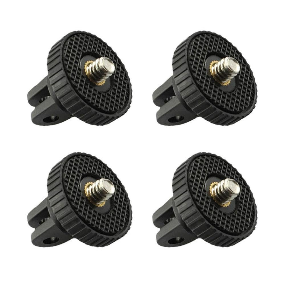 BritBolt 360 Rotating 1/4 Inch Screw Tripod Mount Adapter Compatible with Camera Accessories Compatible with Go Pro 12 11 10 9 8 X5 X X2 X3 X4 and Similar Action Cameras(4 PCS Plastics)