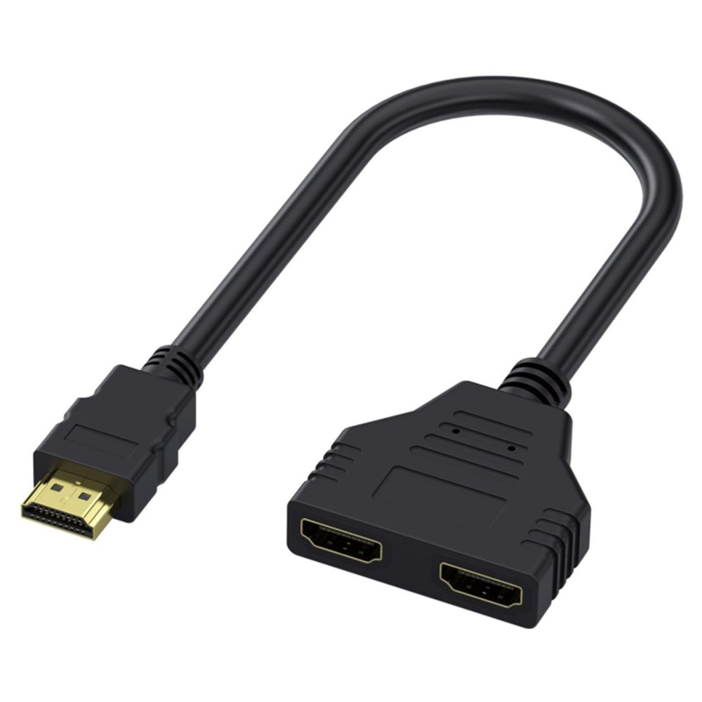 HDTV Splitter 1 to 2 Output for Double Monitors 1 in 2 Out 1080P Video for Computers and Gaming Systems Splitter Cable