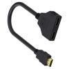 HDTV Splitter 1 to 2 Output for Double Monitors 1 in 2 Out 1080P Video for Computers and Gaming Systems Splitter Cable view 3