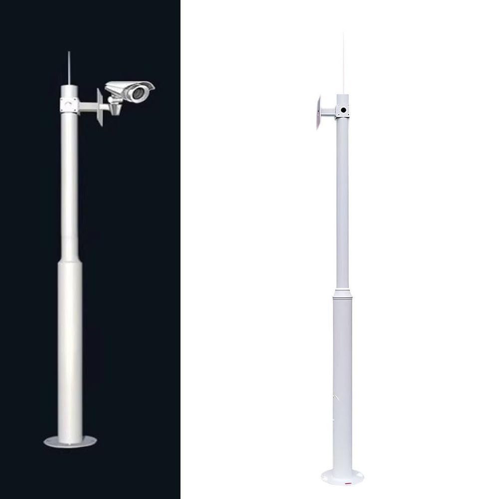 PA-DABAOO Security Camera Mounting Extender Pole with Bracket,Universal Vertical Pole for Security System,Outdoor Surveillance Camera Pole Set,Expand Monitoring Scope,A 3m/9.84ft