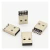 10pcs/lot USB 2.0 4Pin A Type Male SMT Connector Black G49 for Data Transmission Charging view 1