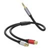 3.5mm Stereo Cable Auxiliary Adapter Cord Compatible for MP3 Players Laptops and Amplifiers 30cm Gold Plate Connectors view 1