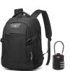 DUSLANG Anti-Theft Laptop Backpack, Black, 15.6-14-13 Inch Laptop Sleeve, USB Charging Port and Black TSA Lock view 1