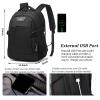 DUSLANG Anti-Theft Laptop Backpack, Black, 15.6-14-13 Inch Laptop Sleeve, USB Charging Port and Black TSA Lock view 2