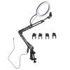 10.24in Ring Light with Overhead Phone Mount, 5cm Heavy Duty Clamp, Dimmable LED Desk Lamp for Makeup, TikTok Videos, YouTube, Live Streaming, Cooking, Online Teaching, Vlog view 1