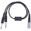 Aviation Headset Adapter, High Density Sponge, Fiber Cable, GA 2 Plug, 22.8in Length - Durable Shielded Wire, Portable Design, Fixed Wing Aircraft Compatible view 2