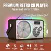 LONPOO LP-103 Portable HiFi CD Player with Bluetooth Speaker FM Radio USB view 3