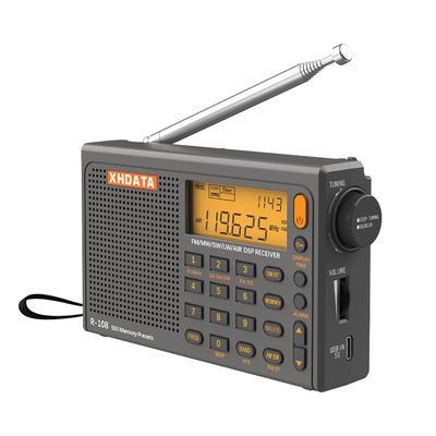 XHDATA R108 Portable Radio AM/FM/SW/LW/Airband Shortwave Radio Receiver