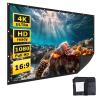 60-150 Inch Projector Screen 16:9 Foldable Anti-Crease Portable Projection Movies Screens for Home Theater Outdoor Indoor(72inch(16:9)) view 1