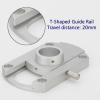 80x50x25mm Phonograph Arm Conversion Plate with Sandblasted Finish and Silver/Black Anodized Aluminum Alloy Adapter Plate view 3