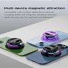 Hounyoln 2 Pcs G200 Magnetic Bluetooth Speaker,Multifunctional Portable Mini Speaker with RGB Color Light Show-3D Surround Sound Effect,Birthday (Purple) view 3