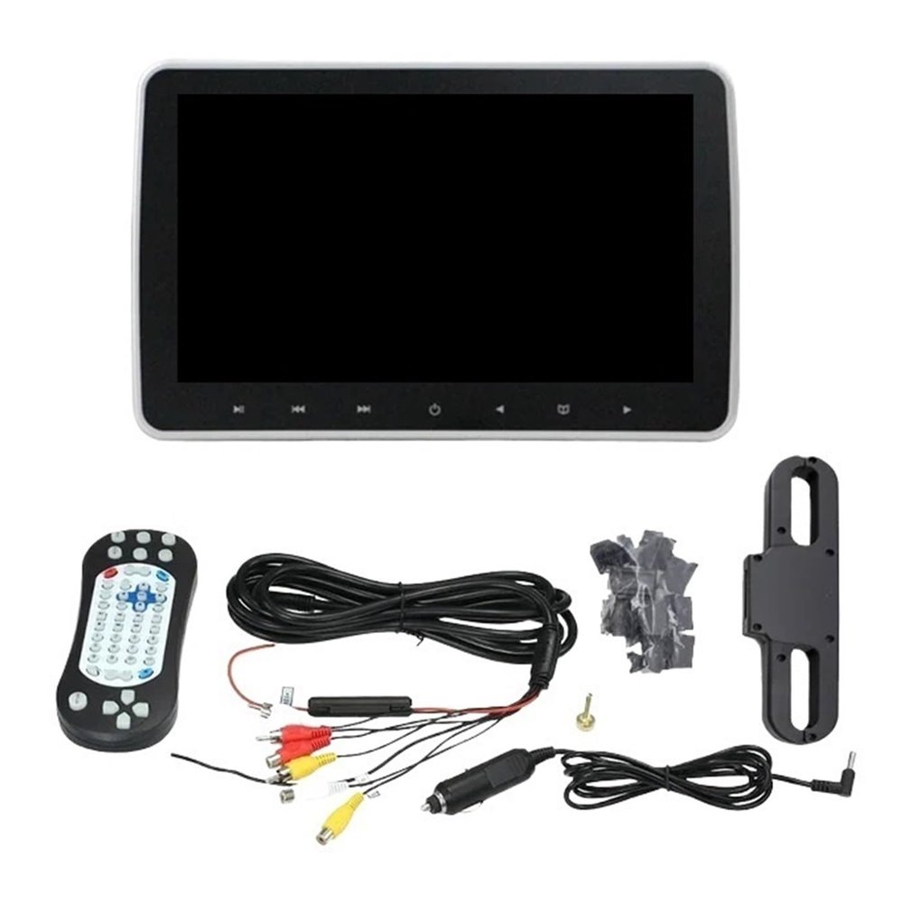 10.1 Inch Car Video Players DVD Player Portable MP5 LCD Screen HDMI Headrest Touch Button Rear Seat Display Video Players (2 DVD Player Monitor)