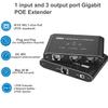 REVODATA POE Splitter 1 in 3 Out Gigabit 3 Port POE Extender POE Switch 30W per Port Power Over Ethernet,IEEE 802.3at/af Compliant,Plug and Play for POE Camera (GNS-103P) view 2