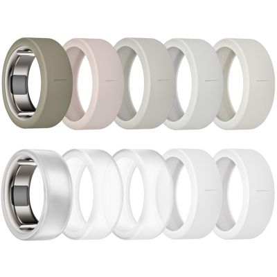 10 Pack Covers Compatible with Oura Ring Gen 4/Gen 3, Anti-Scratch Elastic Silicone Smart Ring Protector for ULTRAHUMAN Ring AIR/RingConn Gen 3/Gen 2/Gen 2 Air Cover