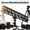 Camera Safety Dovetail Plate with 3/8 1/4 Inch Screw Hole, Aluminum Alloy, 25cm Length - Anti Slip Design, Lightweight Hollow Structure, Compatible with Tripod and Camera Cage view 4