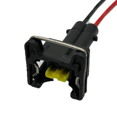 Car Connector 1 Set 2 Pin Car Water Temperature Fuel Injector Ignition Coil Electrical Cable Connectors Wire Harness Plug 368354-1 1928402448(2P Female,20 Pcs)