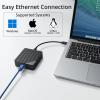 ANQUORA Thunderbolt 10Gb Ethernet Adapter for MacBook/Mac Mini, Compatible with Thunderbolt 3/4 or USB4 Ports, High-Speed RJ45 Port Supports 10Gb/s, 5Gb/s, 2.5Gb/s, 1Gb/s and 100Mb/s Base-T (ANQ-E021) view 4